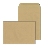 Versandtasche, ohne Fenster, gummiert, 90 gm², Papier (RC), braun