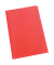 Sichthüllen 072-2345-003-51, A4, rot, transparent genarbt, oben & rechts offen, 0,11mm