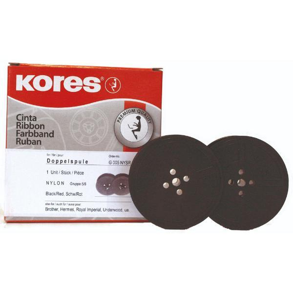 4045257600524 - Farbband G 005 NYSR Gr 5 + 6D Nylon schwarzrot 13 mm x 10 m 4045257600524 Kores