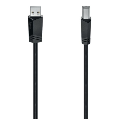 Anschlusskabel, USB AUSB B-STST, L: 3 m, schwarz