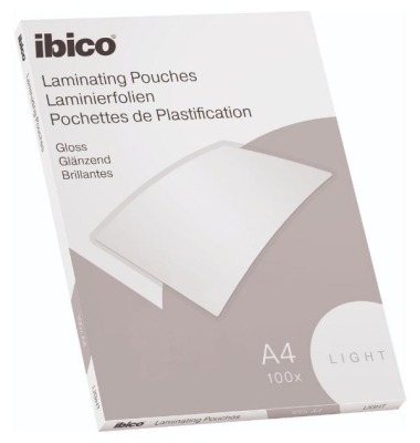 Laminiertasche, Light, A4, 0,075 mm, farblos, glänzend