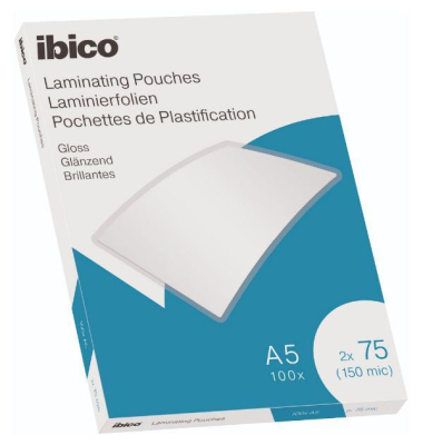 Laminiertasche, A5, 0,075 mm, farblos, glänzend