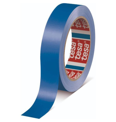 Packband, PVC, fest haftend, dennoch ablösbar, 25 mm x 66 m, blau Packband, PVC, fest haftend, dennoch ablösbar, 25 mm x 66 m, blau