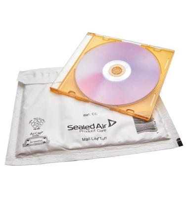 Luftpolstertasche, sk, Typ: CD, 200x170mm, i: 180x160mm, PE, weiß