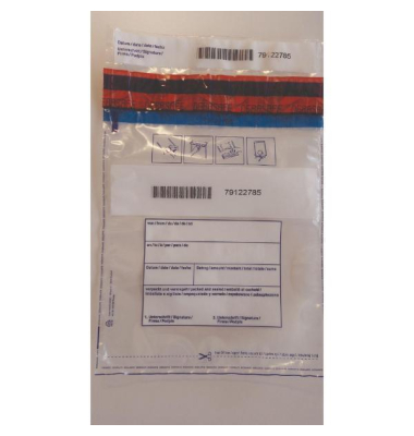 Sicherheitstasche DEBASAFE™, 0,05 mm, 195 x 265 + 30 mm, LDPE, farblos