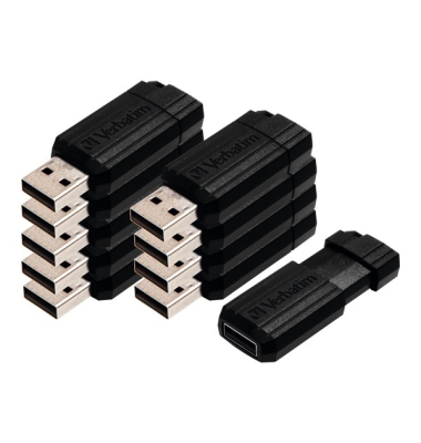 USB-Stic Pinstrip Speicherk 8 GB, USB 2 0, schwarz