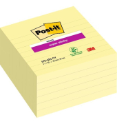 Haftnotizen 675-6SCY, Super Sticky Notes, 101x101mm, gelb, liniert, quadratisch