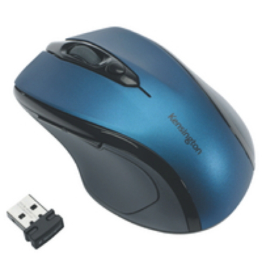 Maus Pro Fit K72421WW, kabellos, mittel, blau
