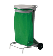 Abfallsa PRO by 57330, mit 2 Rollen und Fußpedal 110 l, grau Abfallsammler