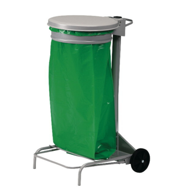 Abfallsa PRO by 57330, mit 2 Rollen und Fußpedal 110 l, grau Abfallsammler