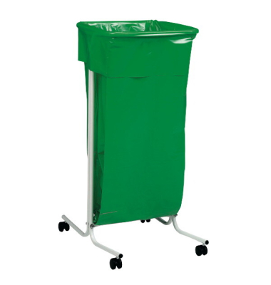 Abfalleimer, StahlKunststoff, 110 l, 450 x 400 x 853 mm, weiß