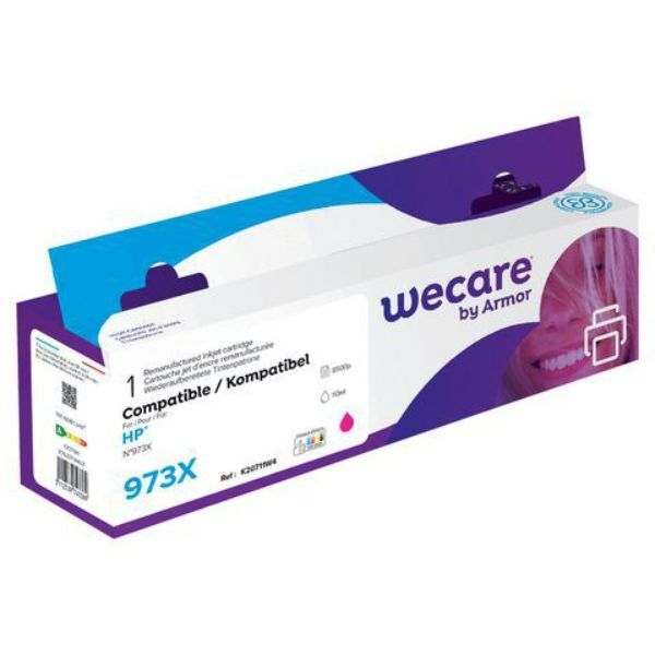 wecare Druckerpatrone K20711W4 K20711W4 (kompatibel zu HP 973X/F6T82AE), magenta, ca. 8500 Seiten 3112539743369 wecare