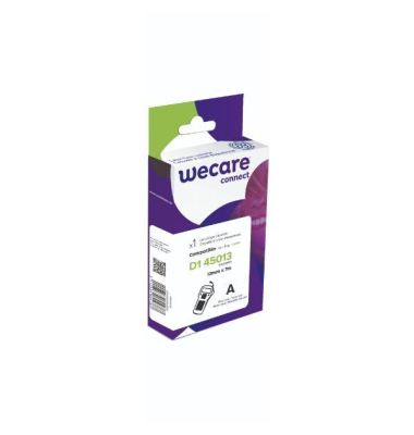 Schriftband K80001W4, 12mm x 7m, schwarz/weiß, laminiert, kompatibel zu D1 45013 / S0720530