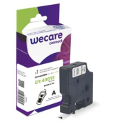 Schriftband K80011W4, 6mm x 7m, schwarz/weiß, laminiert, kompatibel zu D1 43613 / S0720780