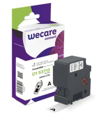 Schriftband K80013W4, 24mm x 7m, schwarz/weiß, laminiert, kompatibel zu D1 53713 / S0720930