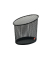 Stifteköcher Mesh, Stahl, Ellipse, 103 x 73 x 120 mm, 1 Fach, schwarz