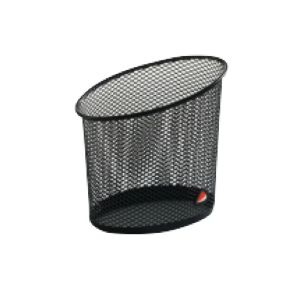 3129710008902 - Stifteköcher Mesh Stahl Ellipse 103 x 73 x 120 mm 1 Fach schwarz 3129710008902 ALBA
