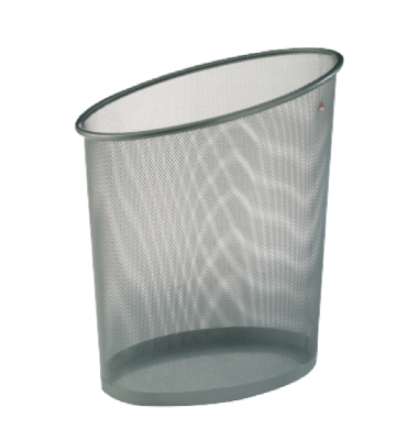 Papierkorb MESHCORB M, 20 Liter, oval, silber