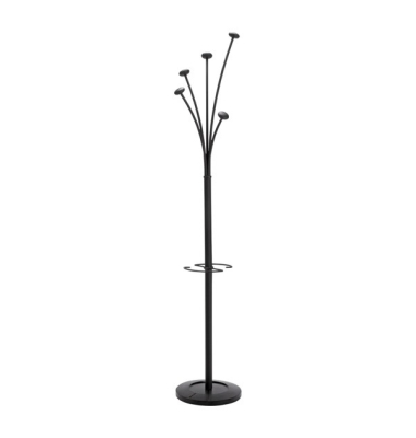 Garderobenständer Festival, Höhe: 187cm, Stahlrohr, schwarz