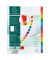 Kartonregister 1112E, 1 bis 12, A4, 160 g/m², farbige Taben, 12-teilig