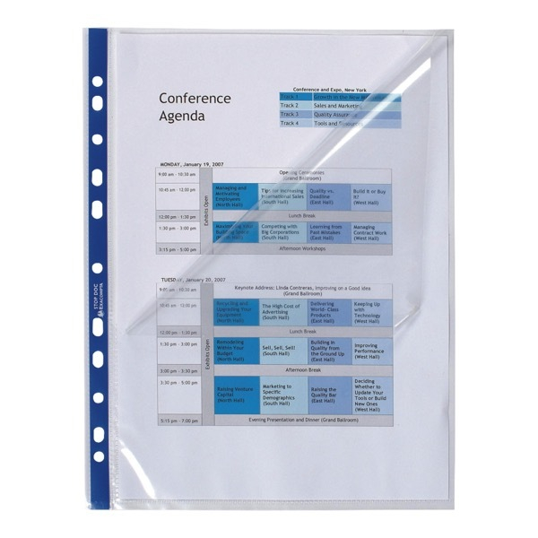 3130630058700 - STOP DOC Klarsichthüllen DIN A4 Glasklar Transparent 006 mm PP (Polypropylen) Oben 5870E 100 Stück