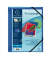 Eckspannmappe 55182E, A4 blau PP, mit 3 Einschlagklappen