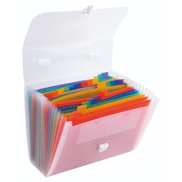 3130630556985 - Ordnungsm 55698E Crystal 24 Fächer mit Gummizug transpare 3130630556985 EXACOMPTA