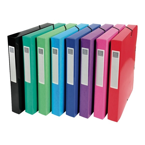 3130630599296 - Heftbox 59929E A4 schwarz grün hellgrün hellblau blau violett rosa rot 40mm Füllhöhe Polypropylen (PP) 600g 3130630599296 Exa 8 Stück