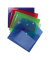 Dokumententasche Cristal - Serie 56420E, A4 quer, transparent blau/violett/gr&uuml;n/rot/farblos, Polypropylen (PP), Klettverschluss