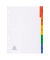 Kartonregister 1105E, 1 bis 5, A4, 160 g/m², farbige Taben, 5-teilig