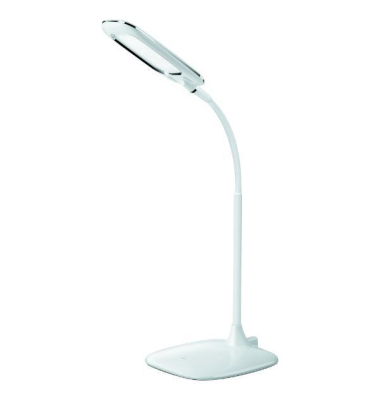 LED-Schreibtischlampe Mika, wei&szlig;, mit Standfu&szlig;, dimmbar