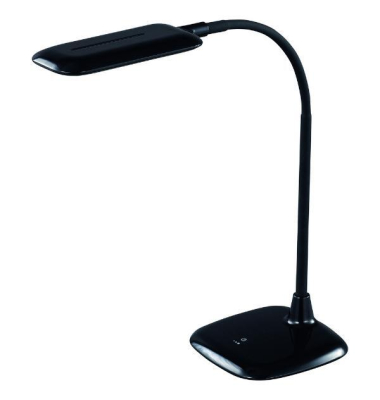 LED-Schreibtischlampe Mika, schwarz, mit Standfu&szlig;, dimmbar