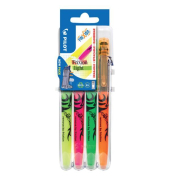 Textmarker FriXion light, S4/0546818, Etui, gelb/gr&uuml;n/orange/pink, 3,8mm Keilspitze