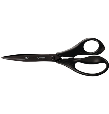 Schere 6861104, Länge: 170mm, Titaniumbeschichtung, schwarz