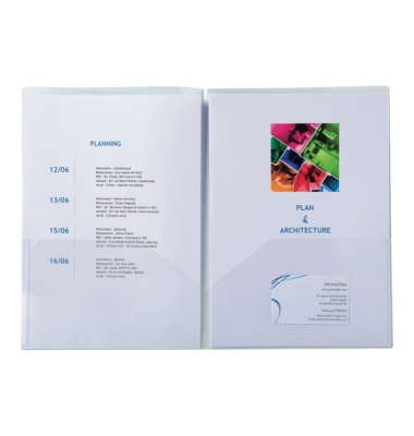 Präsentationsmappe 3965E, A4A3, glasklar