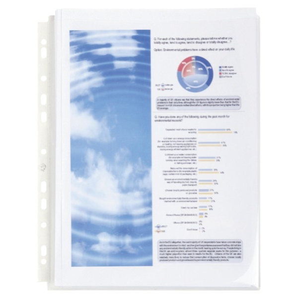 3157407004951 - Prospekthüllen Kristall 5507E A4 glasklar glatt oben offen 02mm 3157407004951 10 Stück