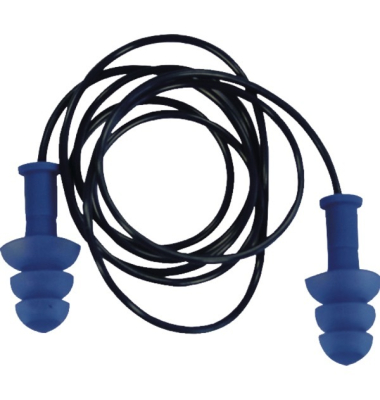 Gehörschutzstöps CONICFIRDE, 25dB, mit Kordel, blau, 10 Paar