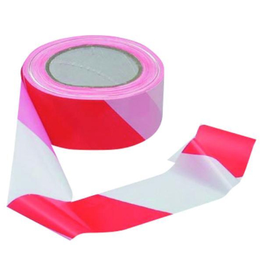 Absperrband, PP, B: 50 mm, L: 100 m, weißrot Absperrband, PP, B: 50 mm, L: 100 m, weißrot