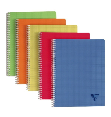 Notizbuch 328126C, Linicolor, farbig sortiert, A4, kariert, 90g, 90 Blatt / 180 Seiten