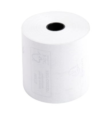 Thermorolle, 1fach, 57mmx44m, Kern-Ø: 12 mm, 55 gm², weiß
