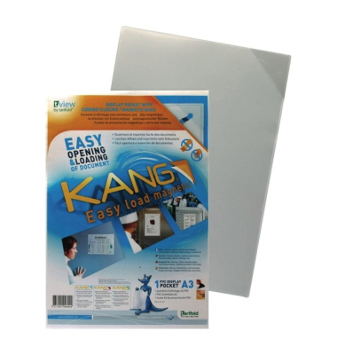 Infotasche 194692 Kang A3, magnetische Rückseite, klar