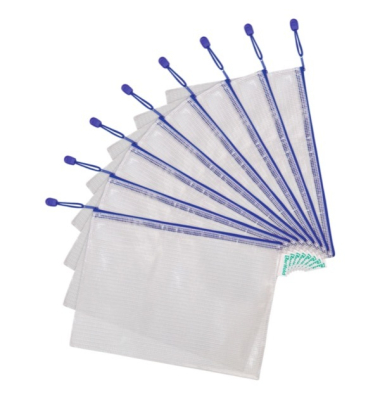 PVC Tasche 509001, mit Zipper, A4, blau