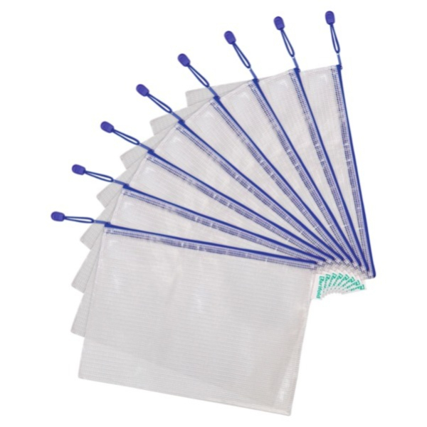 3377995090017 - PVC Tasche 509001 mit Zipper A4 blau 3377995090017 tarifold 8 Stück
