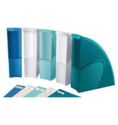 Stehsammler Riviera 1067450511, A4, weiß/blau/mint/smaragdgrün, Polystyrol, 85mm