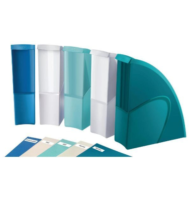 Stehsammler Riviera 1067450511, A4, wei&szlig;/blau/mint/smaragdgr&uuml;n, Polystyrol, 85mm