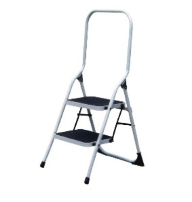 Klappleiter BES820173, 1x 2 Stufen, weiß, Aluminium