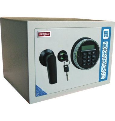 Tresor FA62742 9.5kg weiß mit Elektronik- und Standardschloss Stahl
