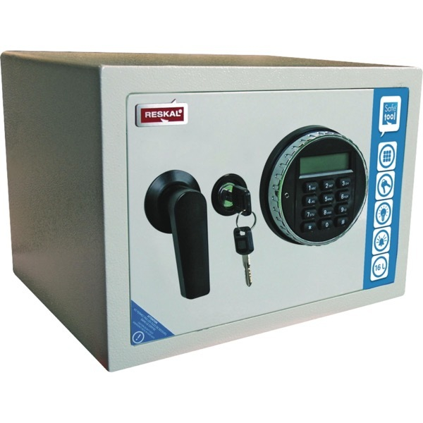 3700092271438 - Tresor FA62742 95kg weiß mit Elektronik- und Standardschloss Stahl 3700092271438 Reskal