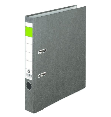 Ordner Grüner Balken 11311008, A4 50mm schmal Karton Wolkenmarmor schwarz