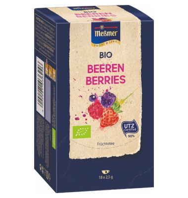 Früchtetee Bio Beeren, Früchtetee, süß-säuerlich, Beutel kuvertiert
